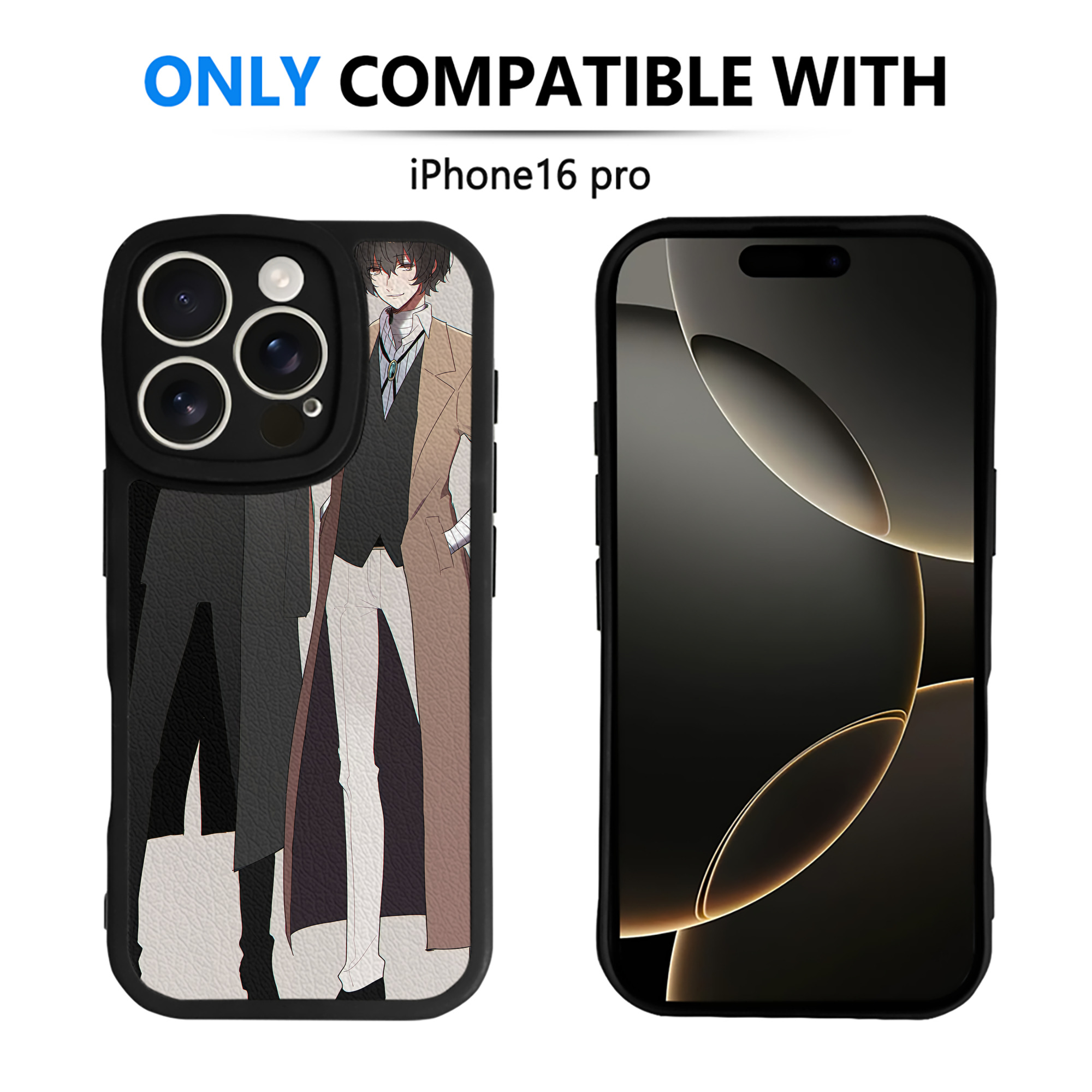 （画像用） 文豪ストレイドッグス Bungo Stray Dogs 【iPhone 16シリーズ対応】シリコンスマホケース（レザー調） 材質：シリコン